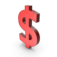 Dollar Symbol Red PNG & PSD Images