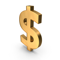 Dollar Symbol Gold PNG & PSD Images