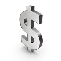 Dollar Symbol Silver PNG & PSD Images
