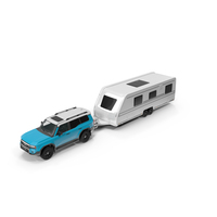 Toyota Land Cruiser 250 and Camping Caravan PNG & PSD Images
