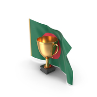 Bangladesh Golden Trophy Flag PNG & PSD Images