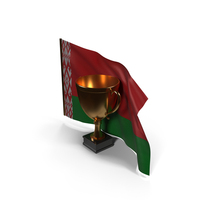 Belarus Golden Trophy Flag PNG & PSD Images