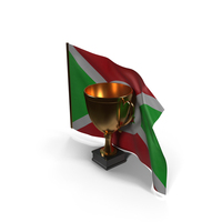 Burundi Golden Trophy Flag PNG & PSD Images
