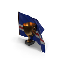 Cabo Verde Golden Trophy Flag PNG & PSD Images