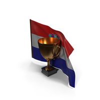 Croatia Golden Trophy Flag PNG & PSD Images