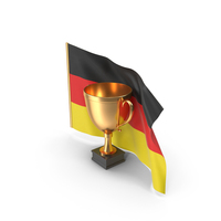 Germany Golden Trophy Flag PNG & PSD Images