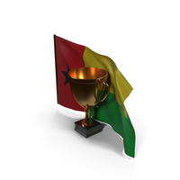 Guinea Bissau Golden Trophy Flag PNG & PSD Images