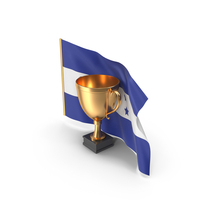 Honduras Golden Trophy Flag PNG & PSD Images