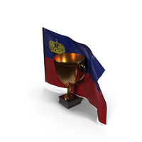 Liechtenstein Golden Trophy Flag PNG & PSD Images