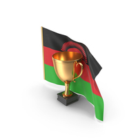 Malawi Golden Trophy Flag PNG & PSD Images
