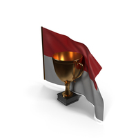 Monaco Golden Trophy Flag PNG & PSD Images