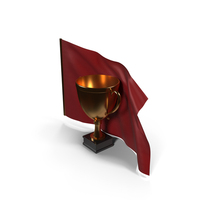 Morocco Golden Trophy Flag PNG & PSD Images