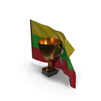 Myanmar Golden Trophy Flag PNG & PSD Images