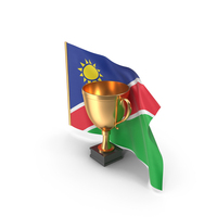 Namibia Golden Trophy Flag PNG & PSD Images