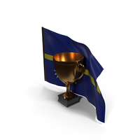 Nauru Golden Trophy Flag PNG & PSD Images