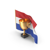 Netherlands countries European Golden Trophy Flag PNG & PSD Images
