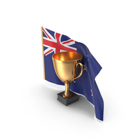 New Zealand Golden Trophy Flag PNG & PSD Images