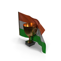 Niger Golden Trophy Flag PNG & PSD Images