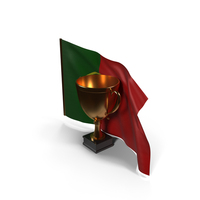 Portugal Golden Trophy Flag PNG & PSD Images