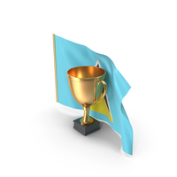 Saint Lucia Golden Trophy Flag PNG & PSD Images