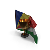 Seychelles Golden Trophy Flag PNG & PSD Images