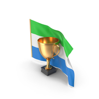 Sierra Leone Golden Trophy Flag PNG & PSD Images