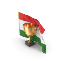 Tajikistan Golden Trophy Flag PNG & PSD Images