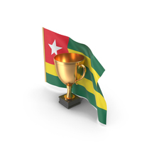 Togo Golden Trophy Flag PNG & PSD Images