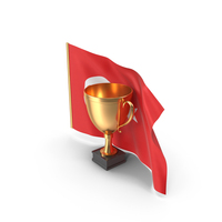 Turkey Golden Trophy Flag PNG & PSD Images