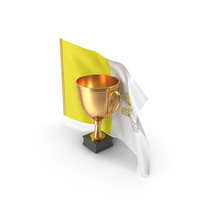 Vatican City Golden Trophy Flag PNG & PSD Images