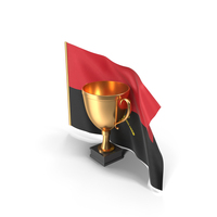 Angola Golden Trophy Flag PNG & PSD Images