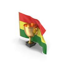 Bolivia Golden Trophy Flag PNG & PSD Images