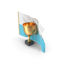 San Marino Europe Golden Trophy Flag PNG & PSD Images