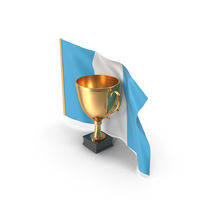 Guatemala Golden Trophy Flag PNG & PSD Images