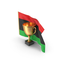 Libya Golden Trophy Flag PNG & PSD Images