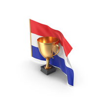 Paraguay Golden Trophy Flag PNG & PSD Images