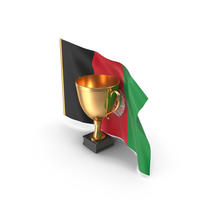 Afghanistan Golden Trophy Flag PNG & PSD Images