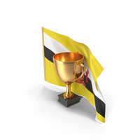 Brunei Golden Trophy Flag PNG & PSD Images