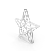 Monochrome Wireframe Star PNG & PSD Images