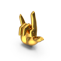 Hand Gesture Love You Gold PNG & PSD Images