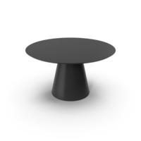 Black Minimal Round Dining Table PNG & PSD Images