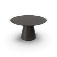 Dark Wood Minimal Round Dining Table PNG & PSD Images