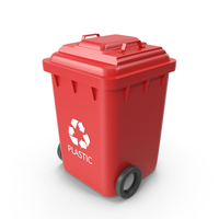 Red Plastics Recycle Bin PNG & PSD Images