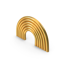 Rainbow Icon Gold PNG & PSD Images