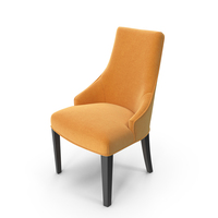 Yellow Wingback Dining Chair PNG & PSD Images
