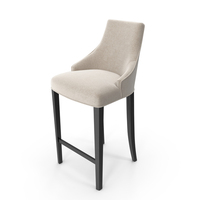 Beige Wingback Dining Stool PNG & PSD Images