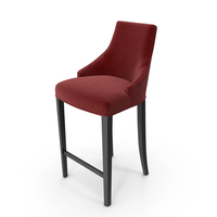 Red Wingback Dining Stool PNG & PSD Images