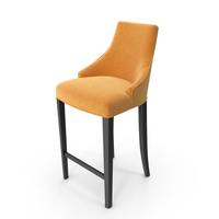 Yellow Wingback Dining Stool PNG & PSD Images