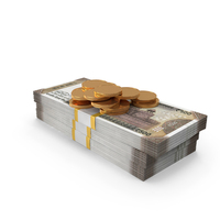 Gold Coins With Indian 500 Rupees Money Bill PNG & PSD Images