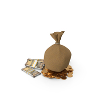 Indian 500 Rupees Money Bag Gold Lots PNG & PSD Images